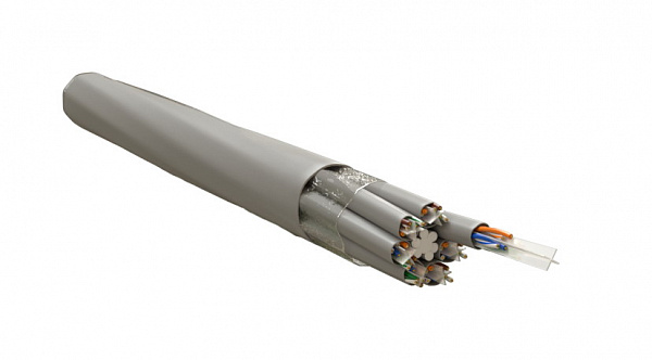 Hyperline UTP24-C6-SOLID-INDOOR Кабель витая пара, неэкранированный U/UTP, категория 6, 24 пары 23 AWG, 24х2х0,56 мм, однопроволочные жилы, FR-PVC, внутренний -30°C – +60°C, серый Hyperline UTP24-C6-SOLID-INDOOR Кабель витая пара, неэкранированный U/UTP, категория 6, 24 пары 23 AWG, 24х2х0,56 мм, однопроволочные жилы, FR-PVC, внутренний -30°C – +60°C, серый